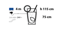 Cocktail mojito SMD neon 75x115 cm