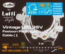 Catena luminosa 5m con 10 portalampada E27