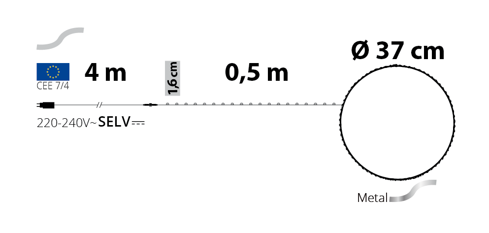 Cerchio 2D ø37cm MicroLED RGB Multiflash