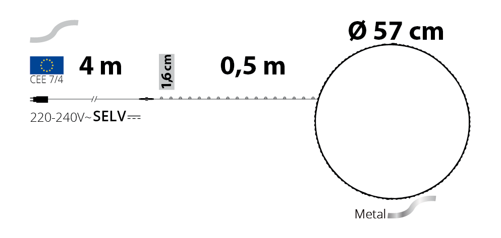 Cerchio 2D ø57cm MicroLED RGB Multiflash