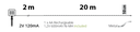 Catena solare 2x20m 200 MicroLED bianco caldo