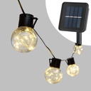 Catena solare 15 lampadine G50 2x6m