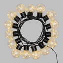 Catena solare 15 lampadine G50 2x6m