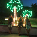 Neon bifacciale 120xH200 cm bianco e verde