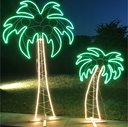 Neon bifacciale 120xH200 cm bianco e verde