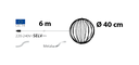 Sfera 3D ø40cm con MicroLED e FlashLED