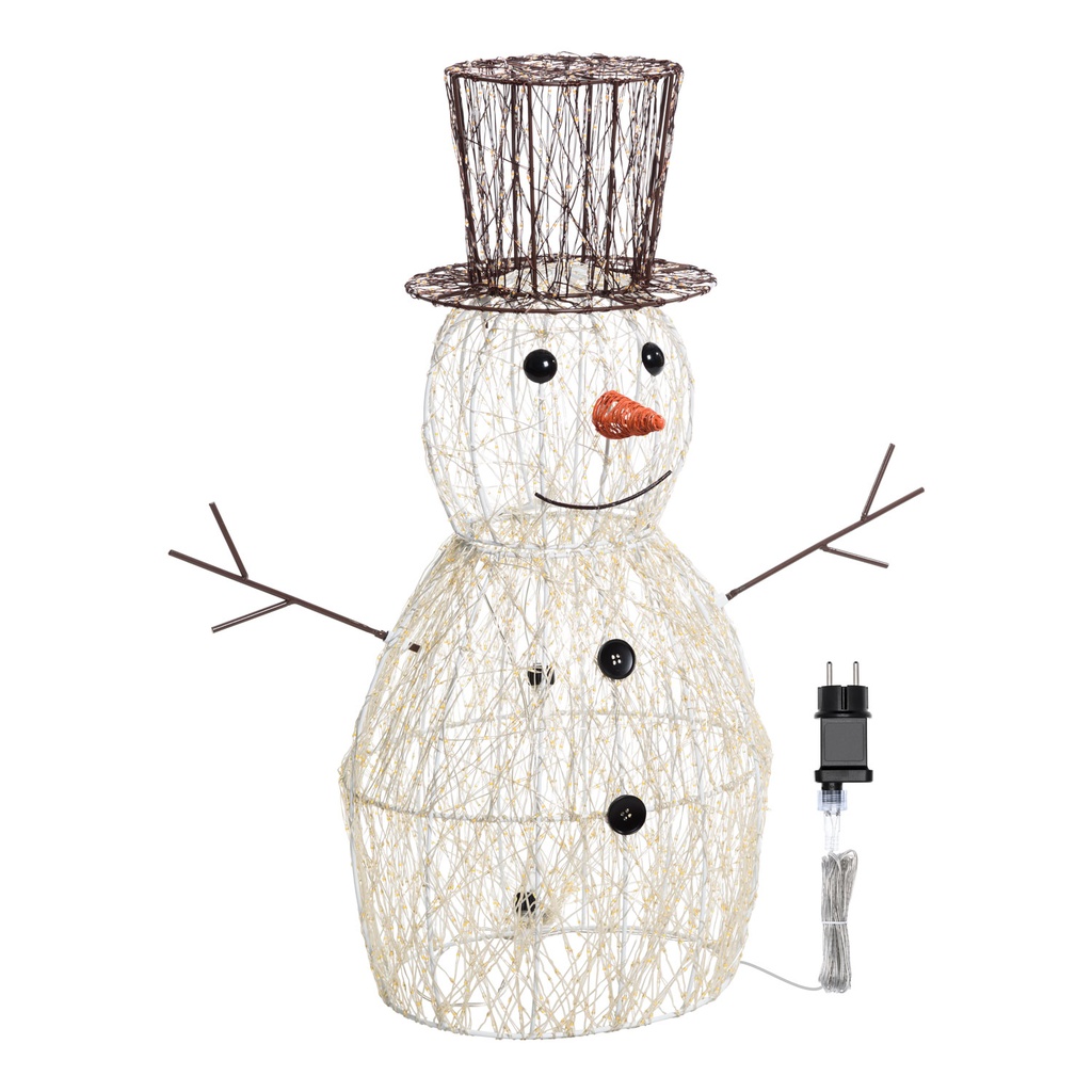 Pupazzo di neve 3D H70cm con MicroLED
