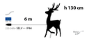 Renna 3D H130cm con zampa alzata