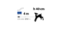 Renna 3D cucciolo 48x13x40 cm LED