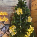 Set 3 pacchi regalo 3D H25x20x15cm 120 LED