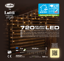 Striscia LED 4m x 60cm bianco caldo con timer