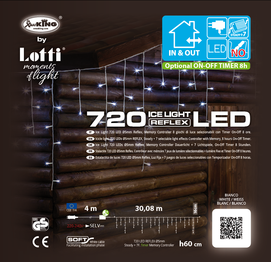 Illuminazione LED 4m x 60cm con timer