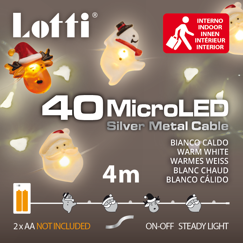 Catena decorativa 4m con 40 MicroLED