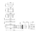 Piletta per piatti doccia 110mm x 50mm