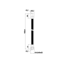 Tubo flessibile cromato per doccetta 150 cm