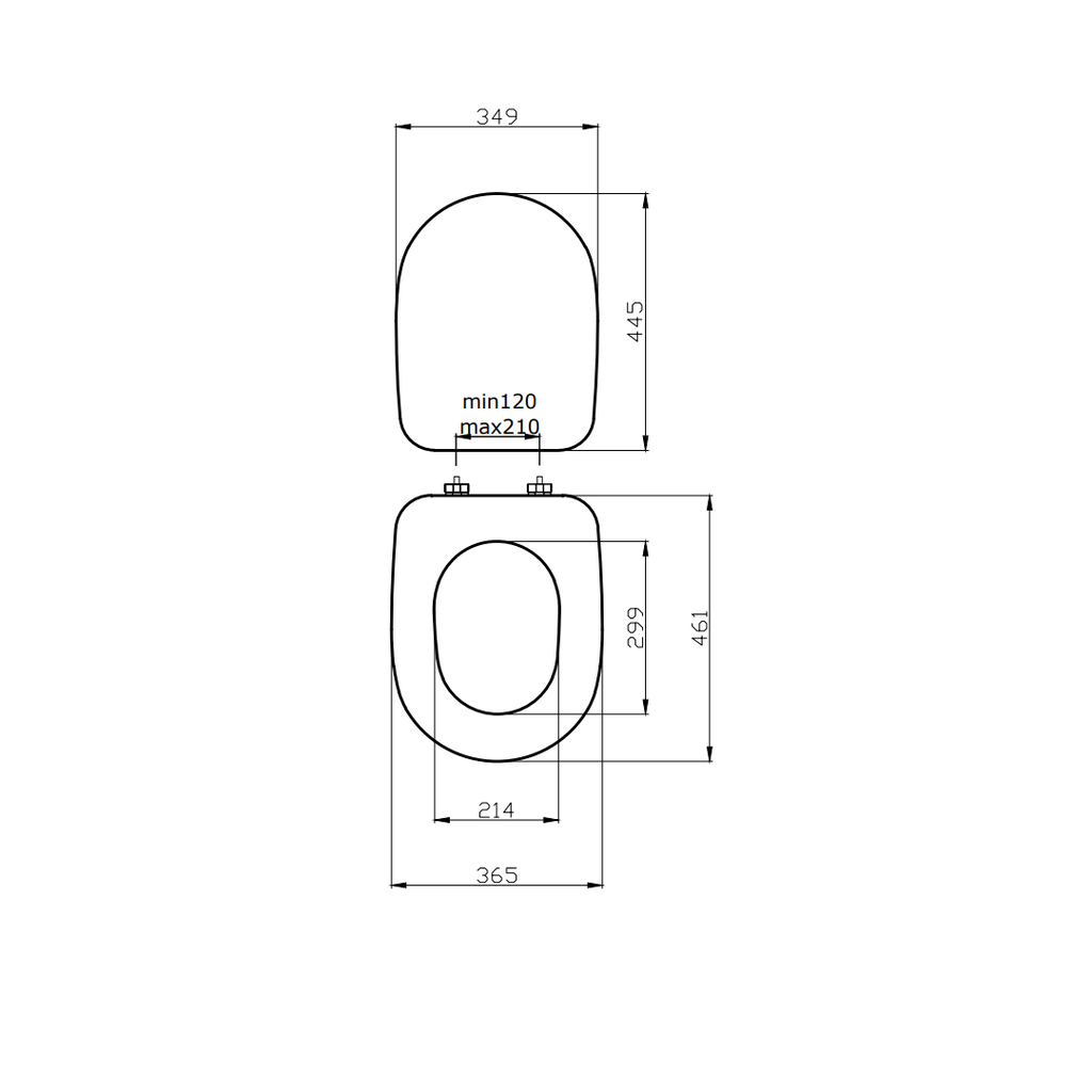 Sedile wc modello Aretusa bianco