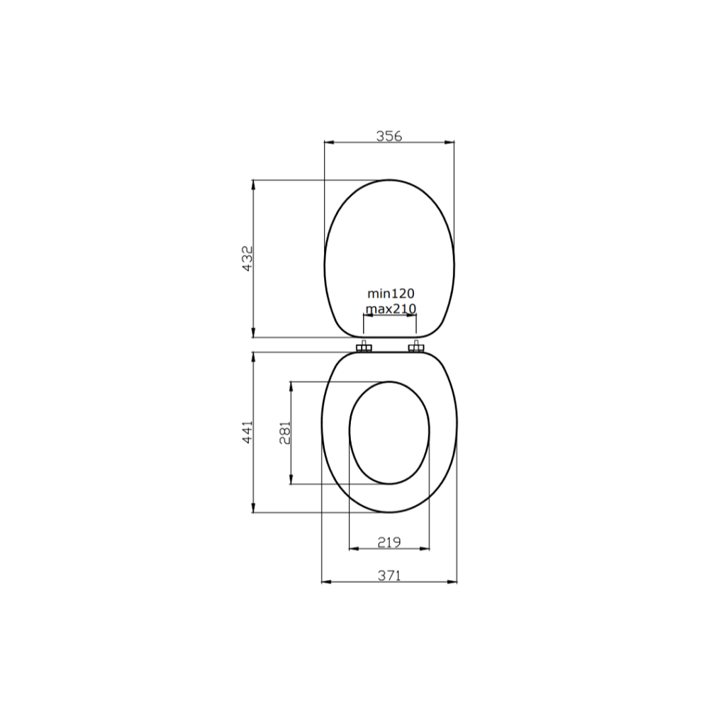 Sedile wc blu elettrico in MDF FSC