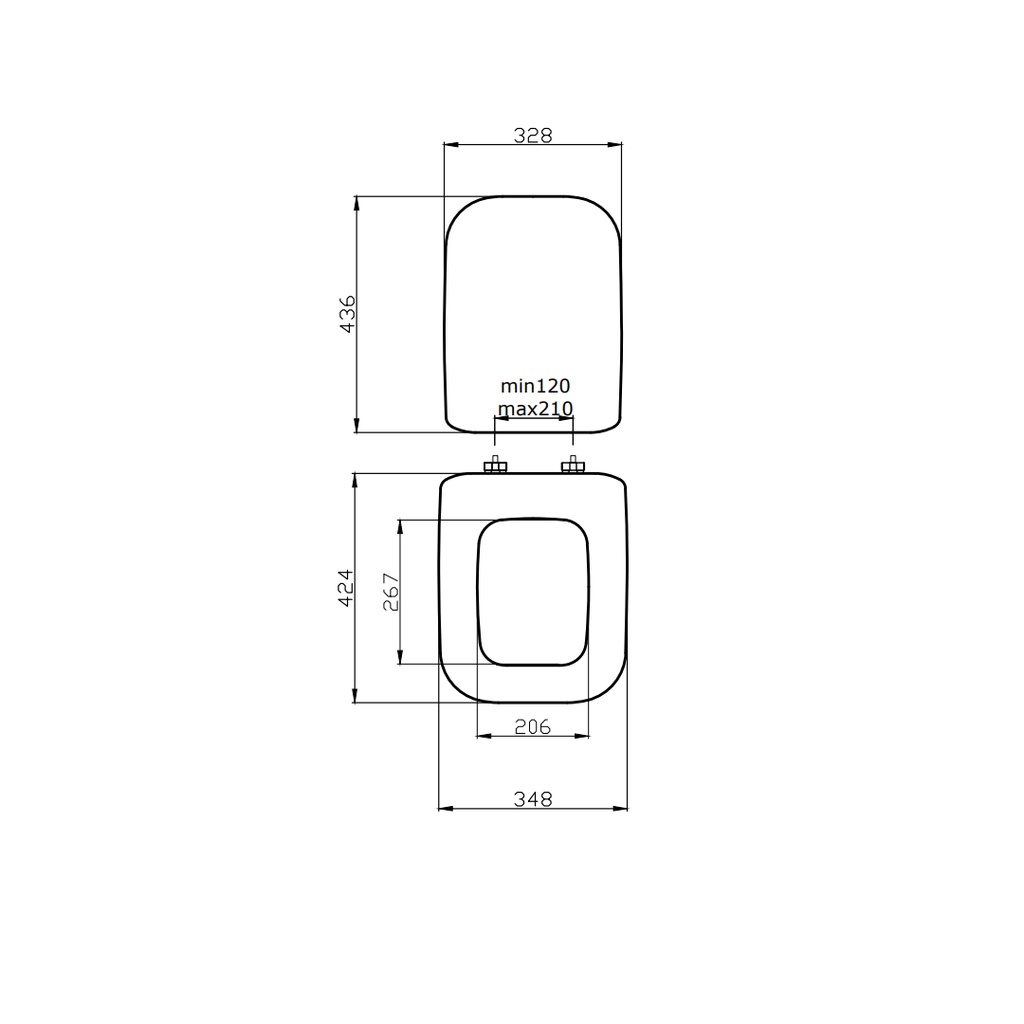 Sedile wc compatibile conca bianco