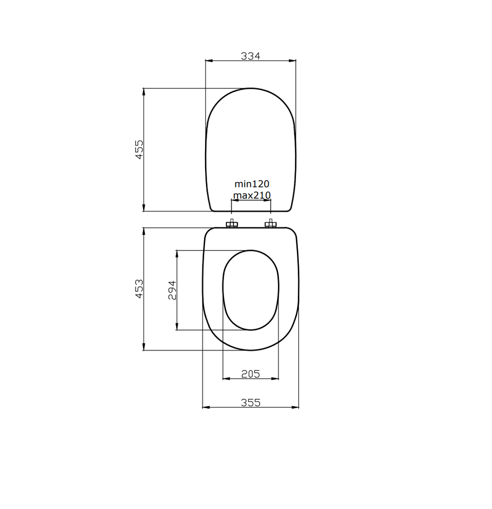 Copriwater in MDF FSC compatibile modello Diana