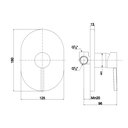 Miscelatore incasso doccia cromato