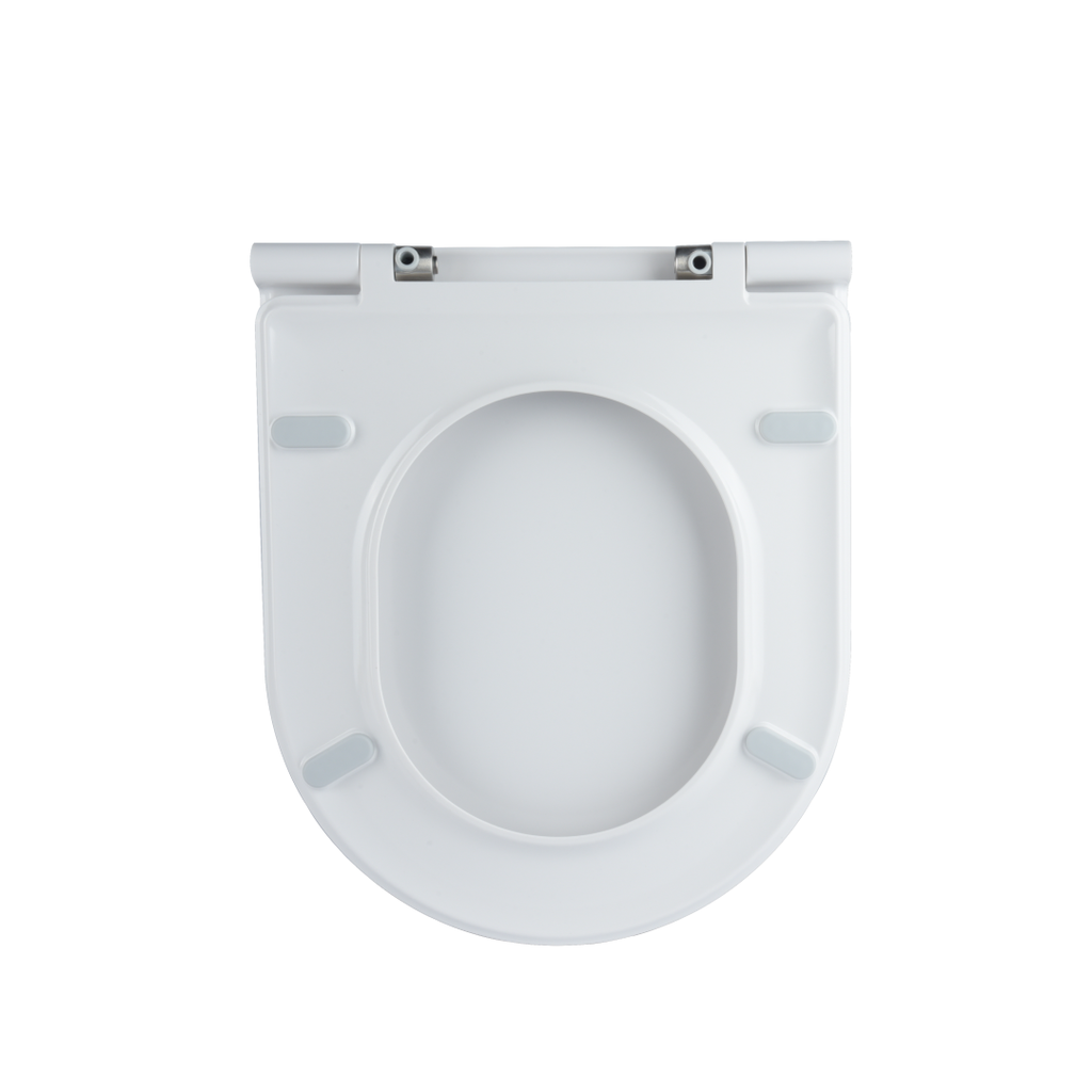 Copriwater forma D compatibile bianco lucido