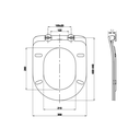 Sedile wc ammortizzato bianco lucido