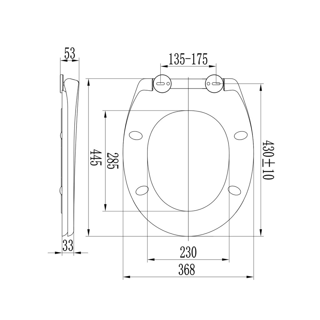 Tavoletta wc universale soft close bianco lucido
