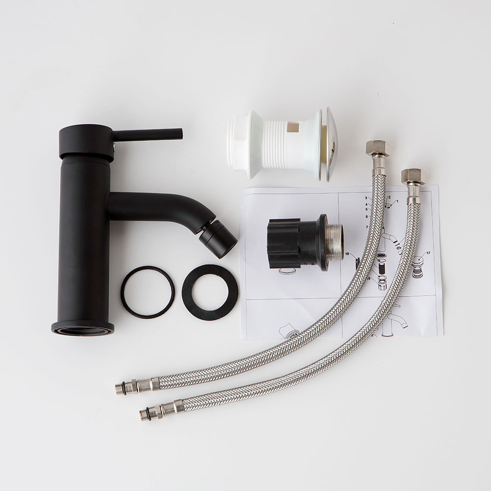 Rubinetto miscelatore bidet nero opaco
