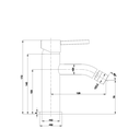 Rubinetto miscelatore bidet nero opaco