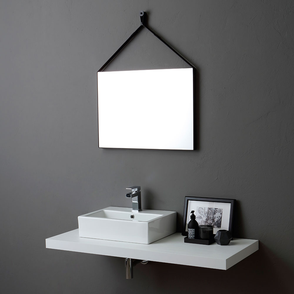 Specchio rettangolare 70x50 con cornice nera