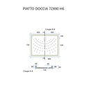 Piatto doccia 70x90 ceramica antiscivolo