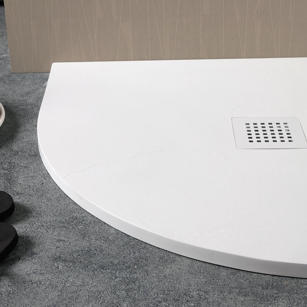 Piatto doccia semicircolare 80x80 in resina