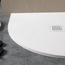 Piatto doccia semicircolare 80x80 in resina