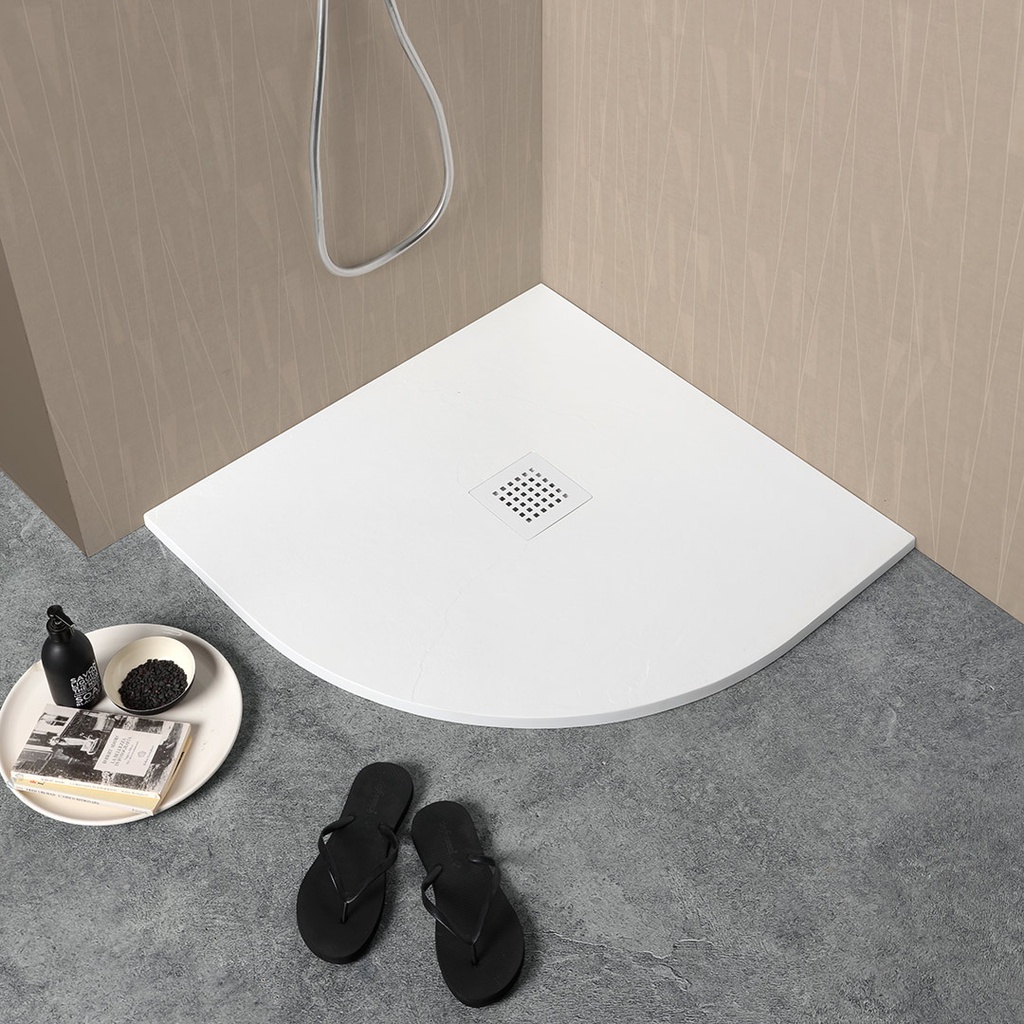Piatto doccia semicircolare 80x80 in resina
