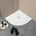 Piatto doccia semicircolare 80x80 in resina