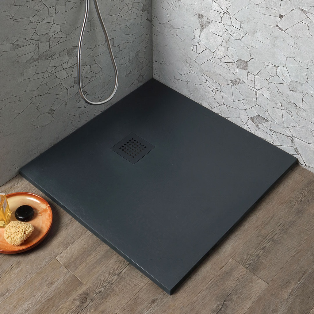 Piatto doccia 80x80 in resina antracite