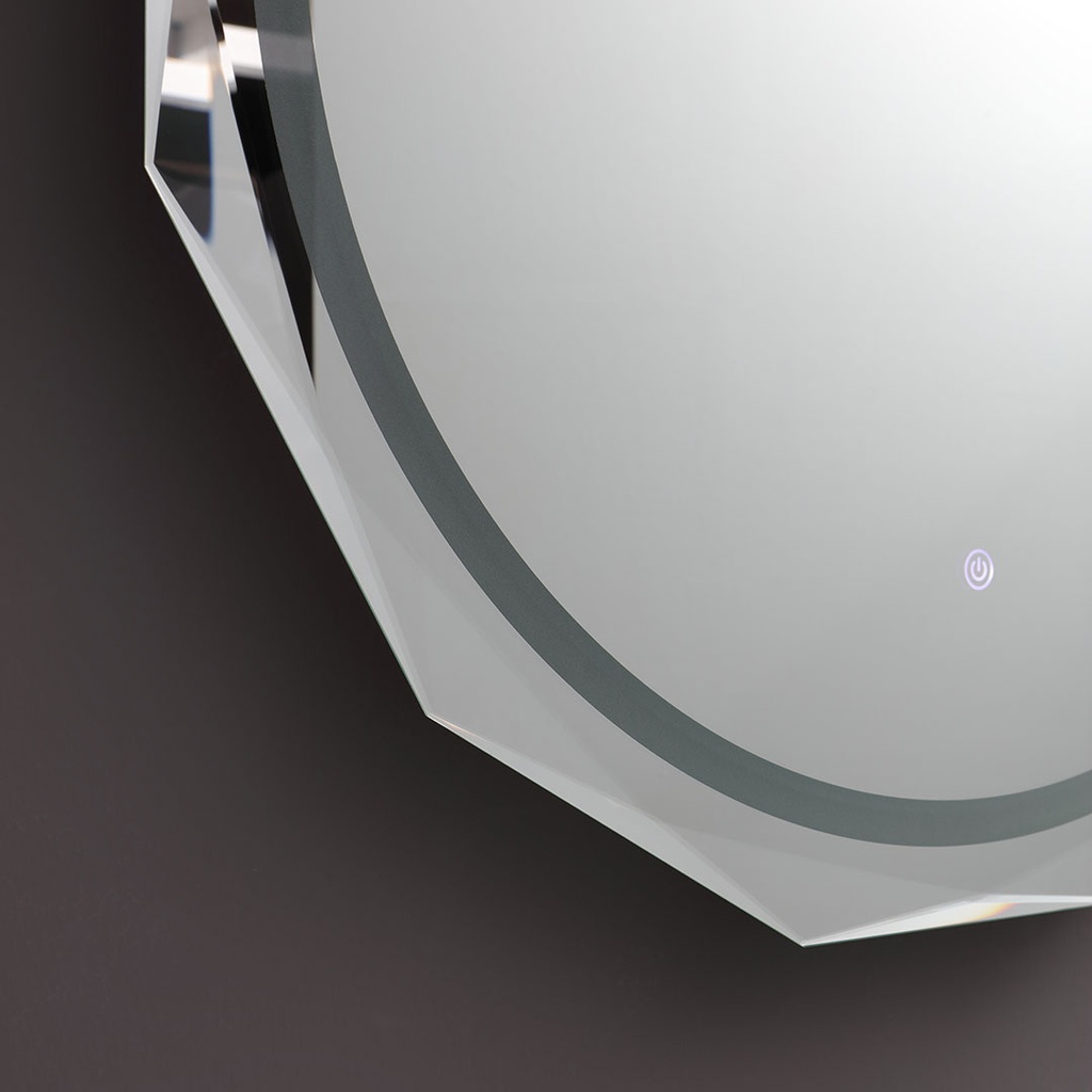 Specchio rotondo sfaccettato 75cm