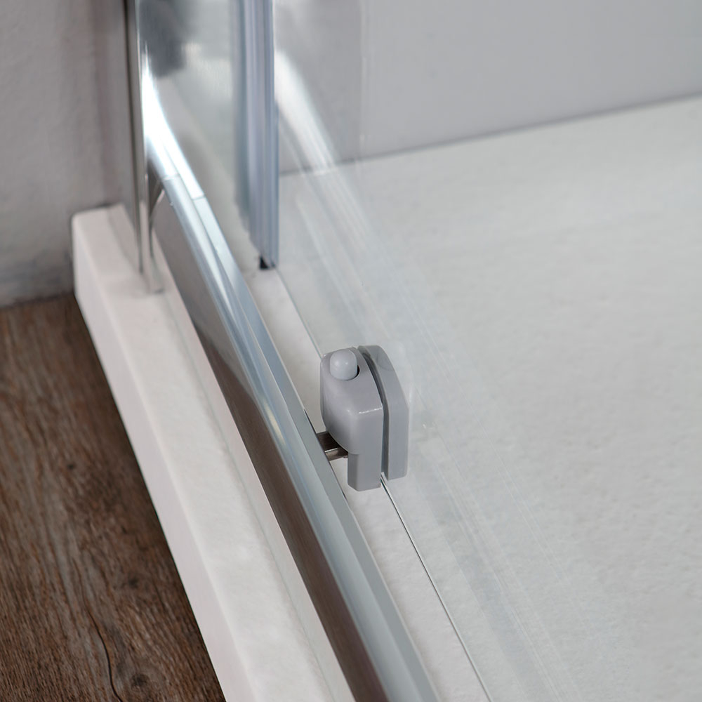 Porta doccia nicchia 130 cm cristallo trasparente