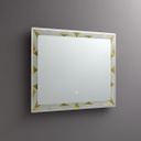 Specchio 90x70 con inserti satinati e led