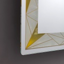 Specchio 90x70 con inserti satinati e led