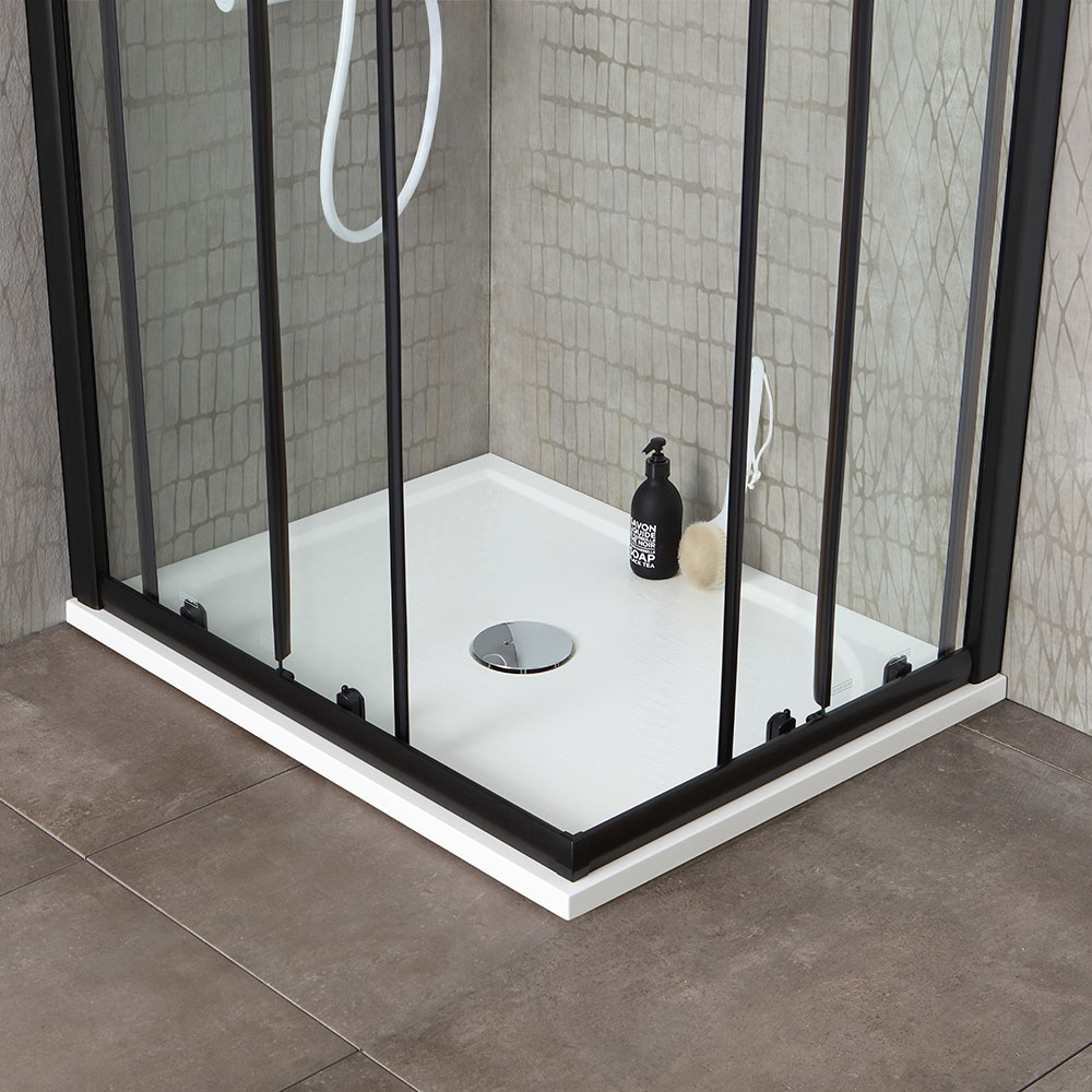 Box doccia 80x80x190 cm profilo nero opaco
