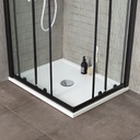 Box doccia 80x80x190 cm profilo nero opaco
