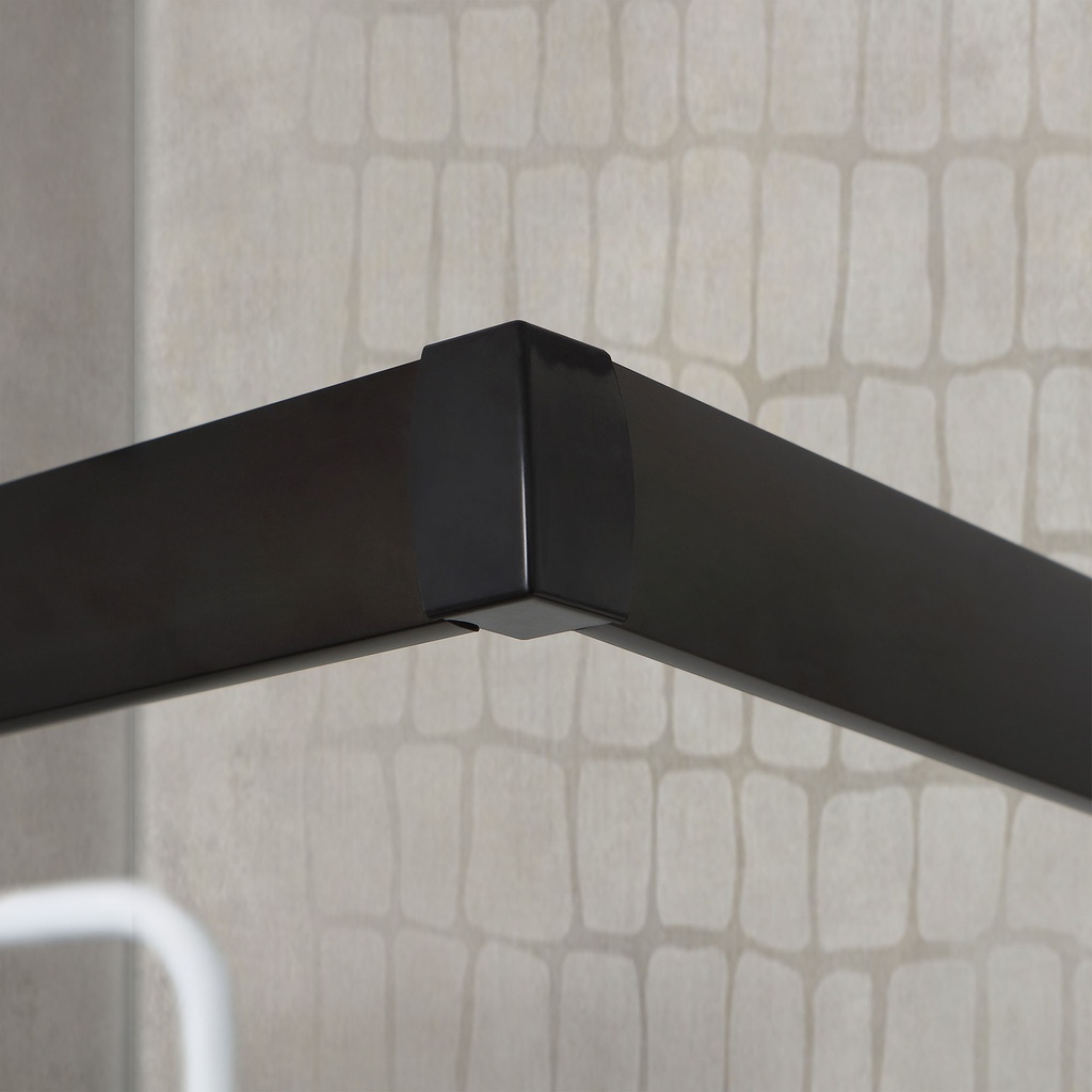 Box doccia 80x80x190 cm profilo nero opaco