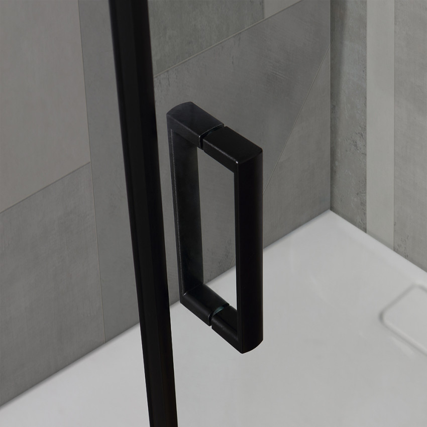 Box doccia 80x80x190 cm profilo nero opaco