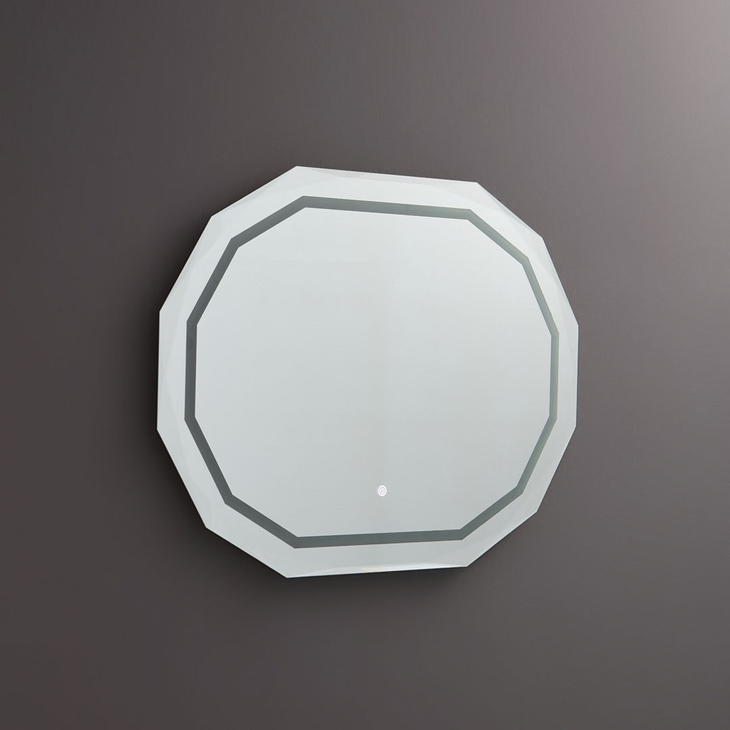 Specchio 90x70 con bordo illuminato a led