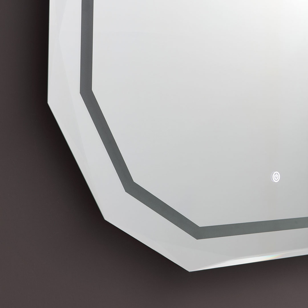 Specchio 90x70 con bordo illuminato a led