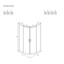 Box doccia semicircolare 90x90 cristallo