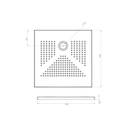 Piatto doccia antiscivolo 90x90 cm 3 cm