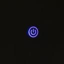 Specchio rotondo con bordo nero e led
