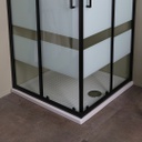 Box doccia scorrevole 80x80 serigrafato nero